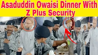 Asaduddin Owaisi Dinner With Z+ Plus Security | At Darussalam | Subscribe To Our Channel