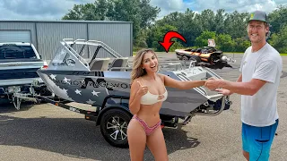 Trading My Abandoned Big Block Drag Boat for Cleetus's Mini Jet Boat... (ends horrible)