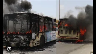 ALAHOU AKBAR  KEUR MASSAR PLUS DE 160 BUS DAKAR DEM DIK BRULEE terminus 54