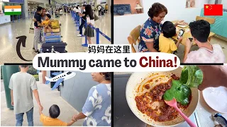 Mummy FINALLY came to Shanghai I Palak tofu I Showed mummy China I ENGLISH SUBTITLES