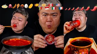 Best of Suzaki_cook Spicy food challenge ASMR [chewing sounds short video compilation]