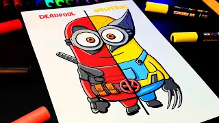 Drawing Minion | Deadpool | Wolverine