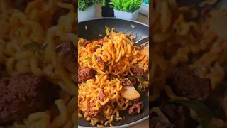 🥵 Spicy Korean Buldak Noodles | Korean Ramen | Indomie chicken flavour soup and fry noodles