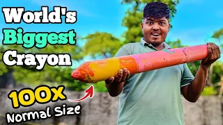 Making World's Biggest CRAYON| मैंने बनाया दुनिया का सबसे बड़ा क्रेयॉन | #shaktikeshorts 