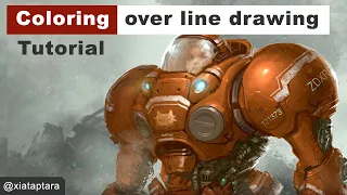 How to color line drawing tutorial
