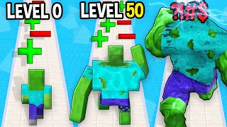 Zombie Giant Rush GamePlay Mobile Game Runner Max Level LVL - Minecraft Animation