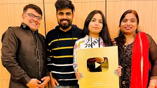 Golden play button unboxing ❤️🥳