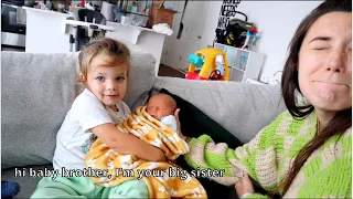 Meeting her baby brother for the first time *emotional*  | Sam&Alyssa |