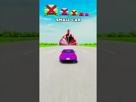 Big & Small Cars vs The Rock Dwayne Johnson Brainrot Tube
