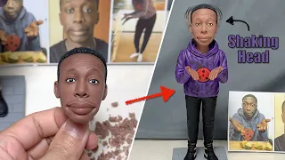Khaby Lame clay sculpture with shaking head, the full handmade process【Clay Artisan JAY】