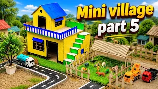 Mini village part 5 animal house 🏡 complete 💯✅ best school project and mini city 🏙️ #trending #viral