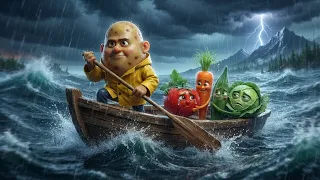 🌊 भयंकर बाढ़ में फँसे आलू,टमाटर,भिंडी,गाजर और गोभी! क्या बच पाएँगे? #video#viral#story#kahani#story