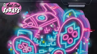 Fortnite x Playstation Controller Neon Street Art POV Painting