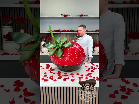 Chocolate covered Strawberry! 🍓🍫 The perfect Valantine's day gift! #amauryguichon #ValentinesDay