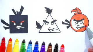 How to draw a Angry Birds from a square vs triangle vs circle. Anyone can repeat this