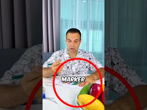 He Refills His Marker Using A Fruit 🖍️🥭
