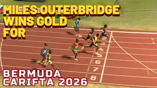 MILES OUTERBRIDGE WINS GOLD U20 BOYS 100 METERS AT CARIFTA 2026 IN GRENADA