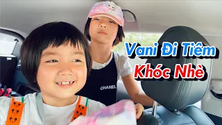 Mẹ Dương và Ruby dắt bé Vani đi chích ngừa . Vani khóc nhè sợ tiêm ^^