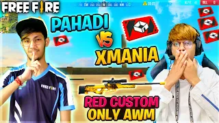 Xmania Vs Pahadi Red Custom Only Awm #pahadi #Xmania #FreeFire