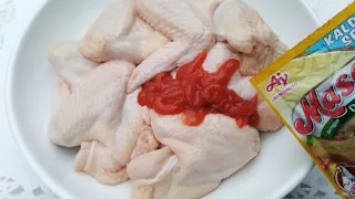 Jangan digoreng!! Sayap Ayam Balur Dengan Saos Sambal dan Sebungkus Masako Akan Jadi Lauk Yang Lezat