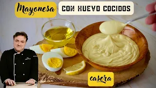 Cómo hacer Mayonesa con huevos duros y aceite de oliva virgen extra