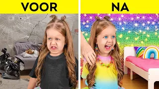 ONGELOOFLIJKE REGENBOOG KNUTSELS || Fantastische kamer make-over ideeën