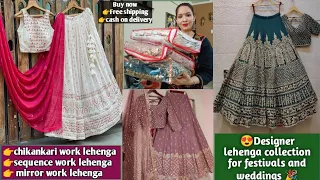 New chikankari lehenga review / lehenga haul / wedding lehenga haul / online lehenga shopping