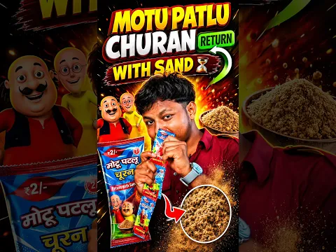 Motu Patlu Churan Return With Sand 😱 #shorts