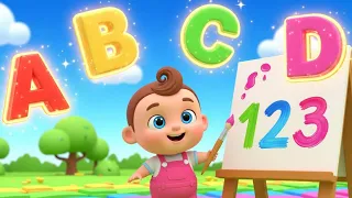 Baby Learns ABCD, Colors & Numbers | Cartoon Videos | Nursery Rhymes & Kids Songs