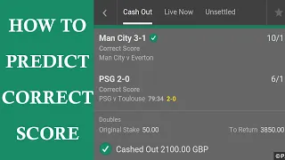HOW TO PREDICT CORRECT SCORE?