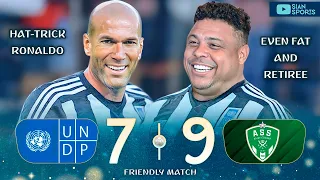 MESMO GORDO E APOSENTADO RONALDO FENÔMENO MARCA HAT TRICK E ZIDANE APRONTOU NA FRANÇA NESSE AMISTOSO