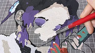 귀멸의칼날 너무너무~ 예쁜 시노부 애니 글라스 페인팅🦋💜(하는방법)