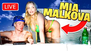 HOT TUB STREAM WITH MIA MALKOVA *SHE KISSED ME*