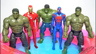 Top Marvel action heroes collection Jumping on the water