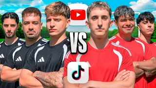 Youtubers VS Tiktokers #2 en RETOS de FÚTBOL ⚽️🔥 ¿Quiénes son mejores?