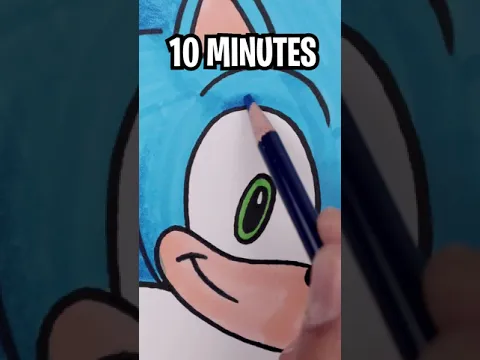 Drawing Sonic in 1 SECOND, 10 SECONDS, 1 MINUTE, 10 MINUTES!