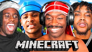 Kai Cenat & YourRAGE & Fanum & BruceDropEmOff & Agent 00 PLAY Minecraft Together.. (HILARIOUS)