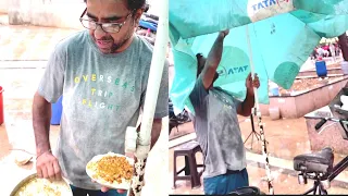 बारिश होने से खाना नहीं बिका 🙏 Hardworking Manoj Bhai Selling Cycle Wali Thali only 40 rs Delhi