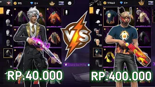 REVIEW AKUN FF SEHARGA 40.000 VS 400.000‼️