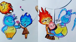 Top 11 Drawing from Elemental movie | Wade   and Ember drawing ART COMPILATION