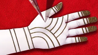 रक्षाबंधन स्पेशल आसान मेहंदी डिजाइन  - full hand arabic henna mehndi - latest bridal mehndi design
