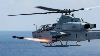 AH-1Z Viper & UH-1Y Venom Live Fire Training off the Coast