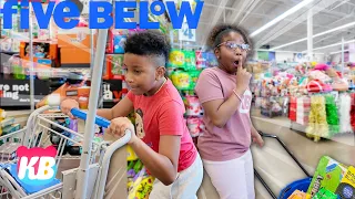 10 MINUTES at FIVE BELOW! 🎁 Kamdenboy & Kyraboo’s Holiday Gift Challenge!