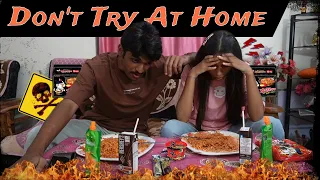 2x spicy noodles challenge🥵(Behosh ho gye) 😭 Prank on brother😂