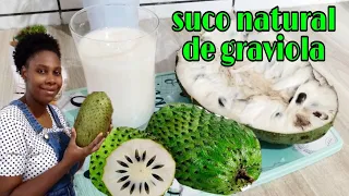 como fazer SUCO de graviola uma delícia #suconaturaldegraviola