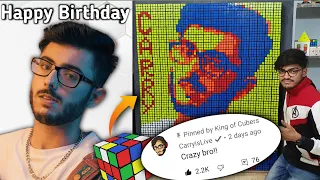 Happy Birthday @CarryMinati | ❤ Carry Minati Sketch With Rubik's cube ❤ |