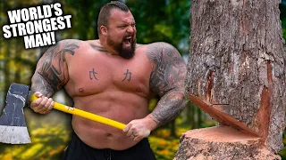 STRONGMAN Tries TIMBERSPORTS!!!