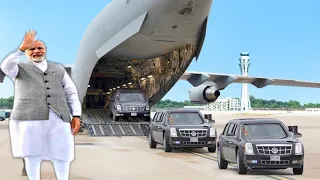 কিভাবে PM মোদী দলবল নিয়ে  বিমানে করে অন্যদেশে যায়।এতো সিকুইরিটি কোন প্রধানমন্ত্রীই নেয় না।