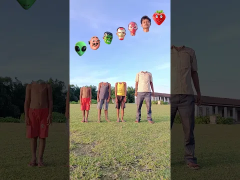 Four headless man matching the correct head - Funny vfx magic video