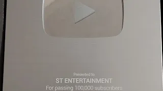 YouTube silver play button unboxing